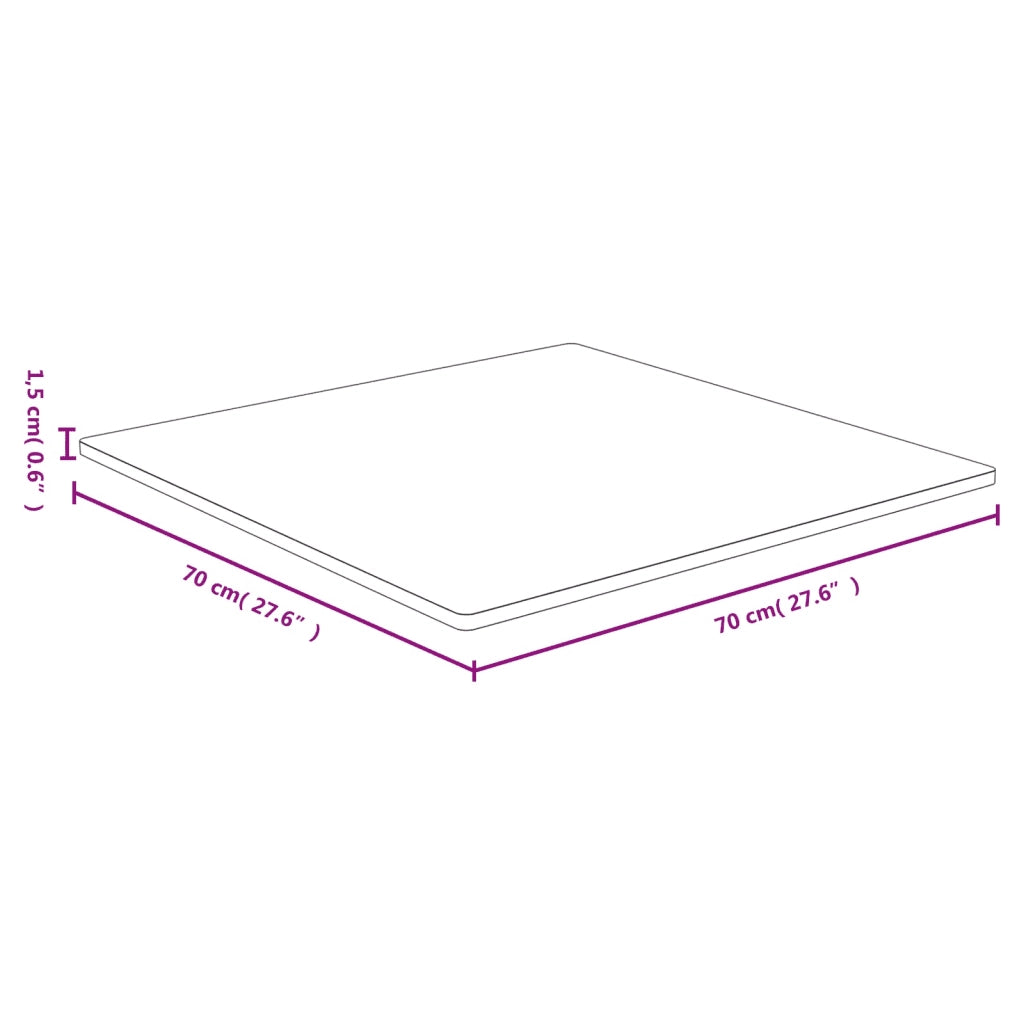 Dessus de table 70x70x1,5 cm bambou