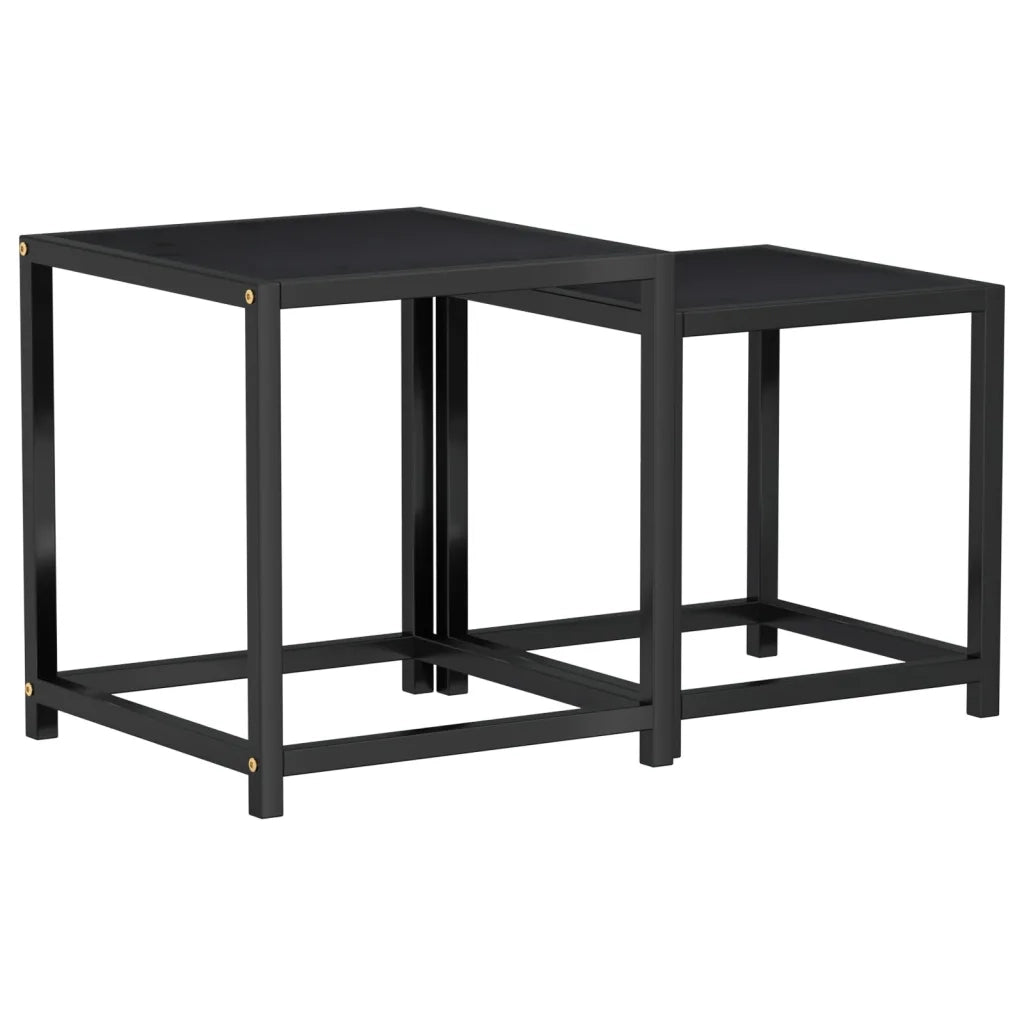 Tavolini 2 pz | Tavolo laterale in MDF Neri