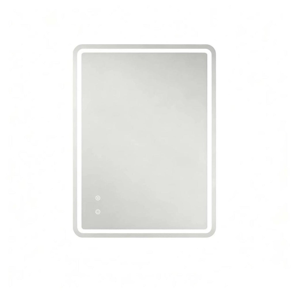 Specchio LED da bagno 80 x 60 cm argento, antiappannamento, touch, dimmerabile