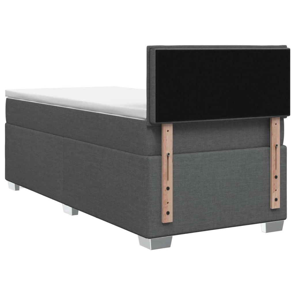 Letto box spring con materasso Grigio Scuro 100 x 200 cm 3450419
