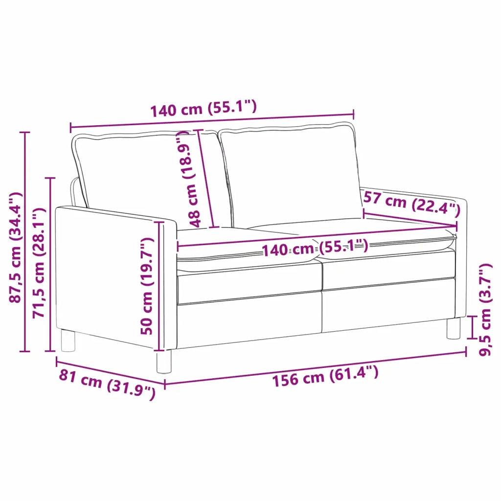 Set di divani 2 pcs Blu Velluto 3417075
