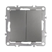 Interruttore Doppio Oste Jnh007-w Grey