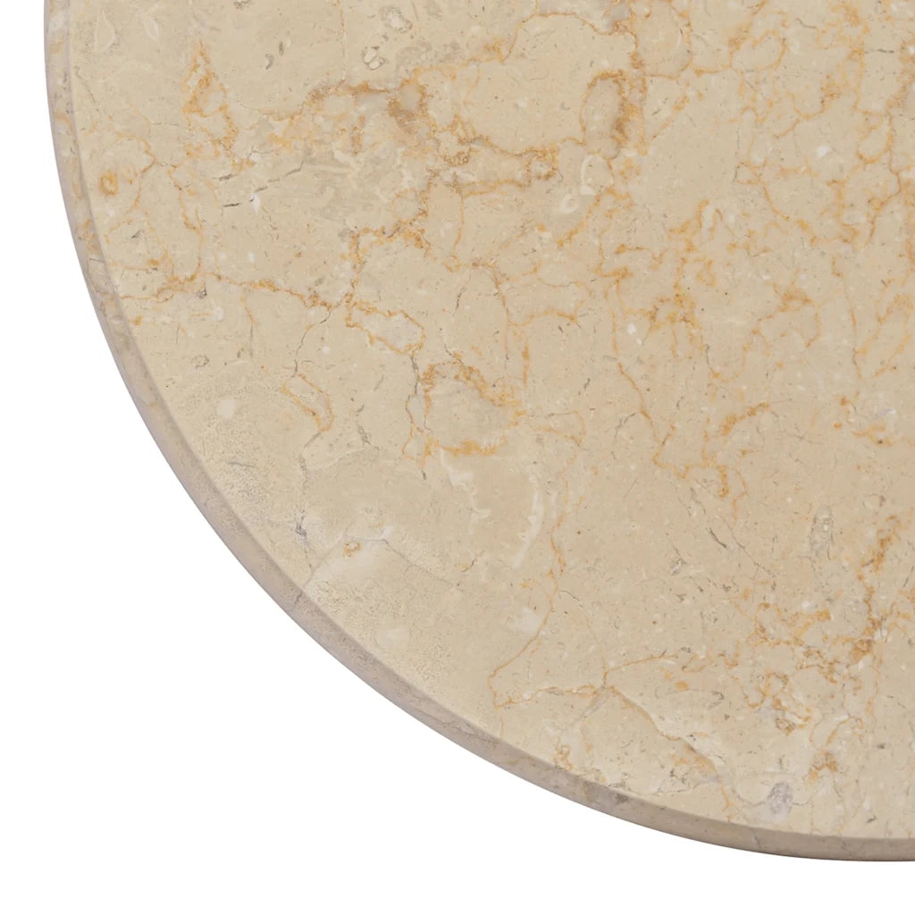 Dessus de table Crème Ø50x2,5 cm Marbre