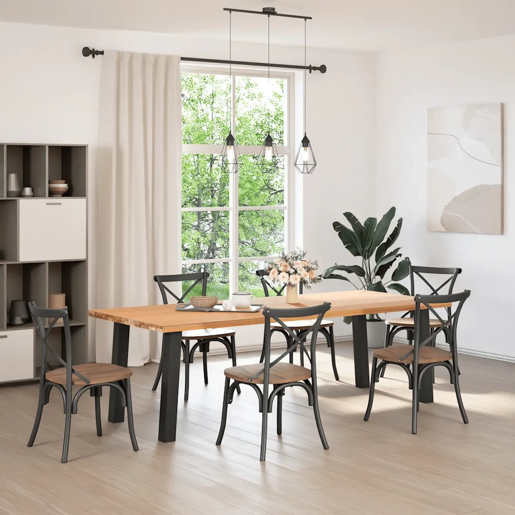 Pieds de table console 4 pièces Noir 72 cm Acier
