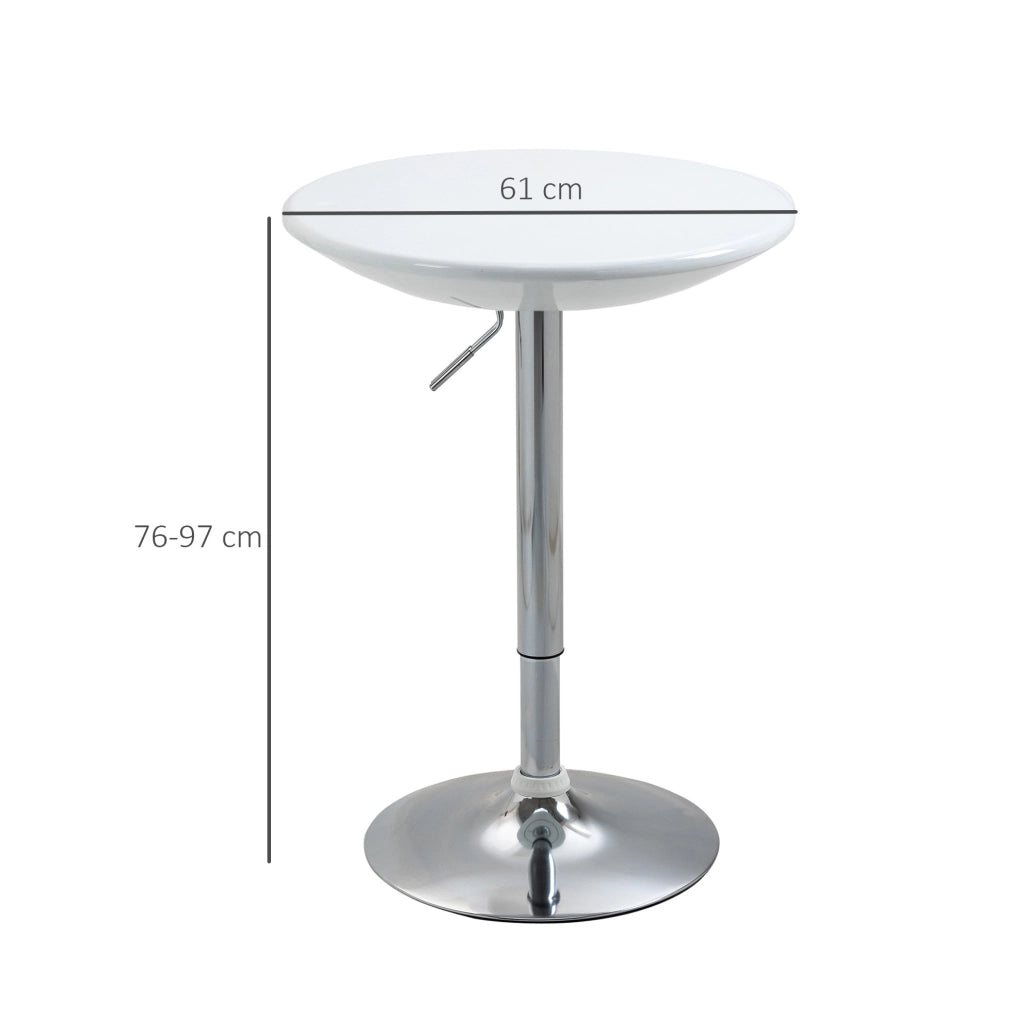Tavolo da bar girevole e regolabile bianco Ø61 cm
