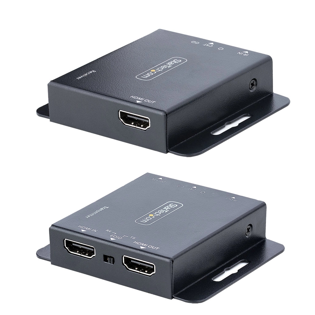Startech.com hdmi extender via ethernet 4k 30hz/40m o 1080p/70m, kit extender hdmi via cat6/cat5, estensione hdmi su ip con power over cable (poe), kit trasmattitore e ricevitore hdmi con ir e alimentatore singolo - EXTEND-HDMI-4K40C6P1