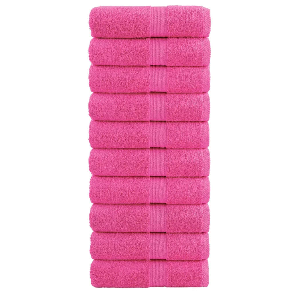 Asciugamani per Ospiti SOLUND 10 pz Rosa 30x50 cm 600 g/m² 137520