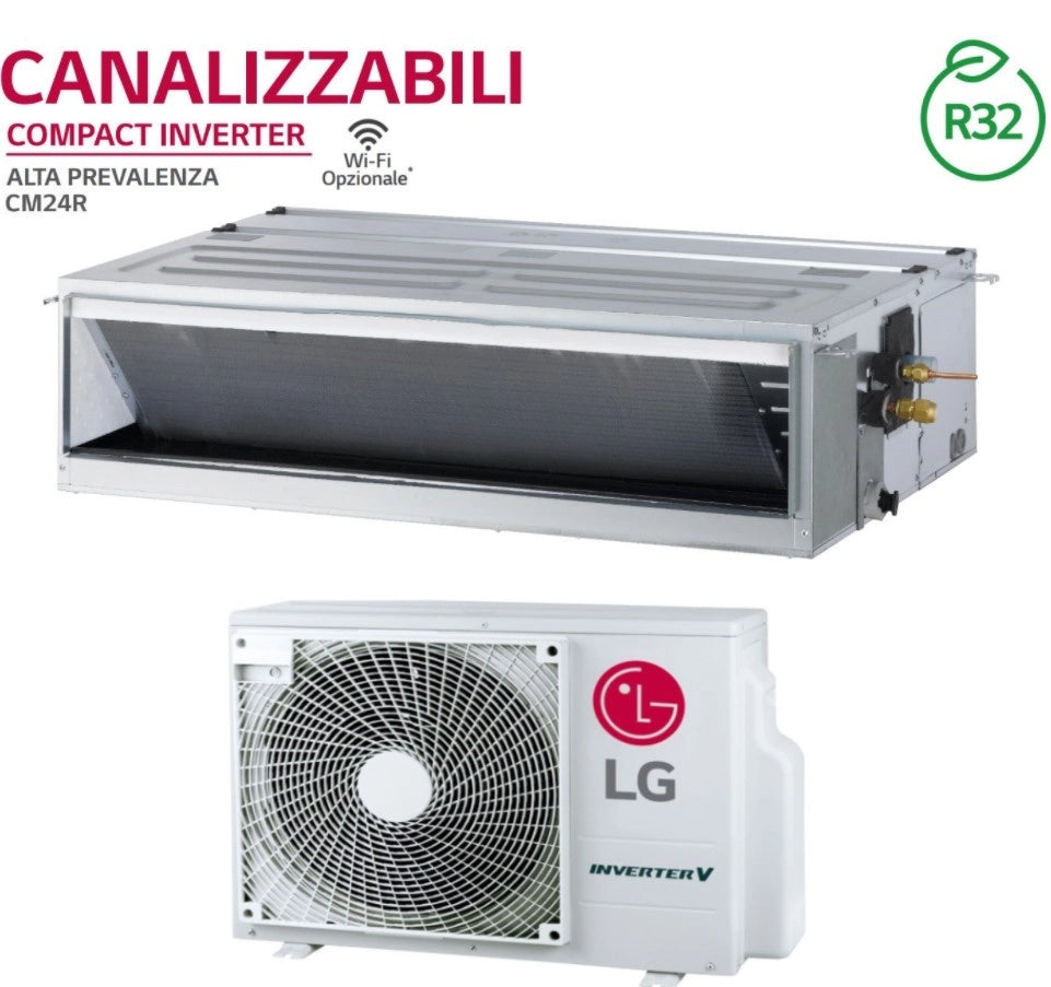 Climatizzatore Condizionatore LG Canalizzabile Alta Prevalenza 24000 Btu CM24F.N10 R-32 Wi-Fi Optional Comando a Filo LG PREMTB001