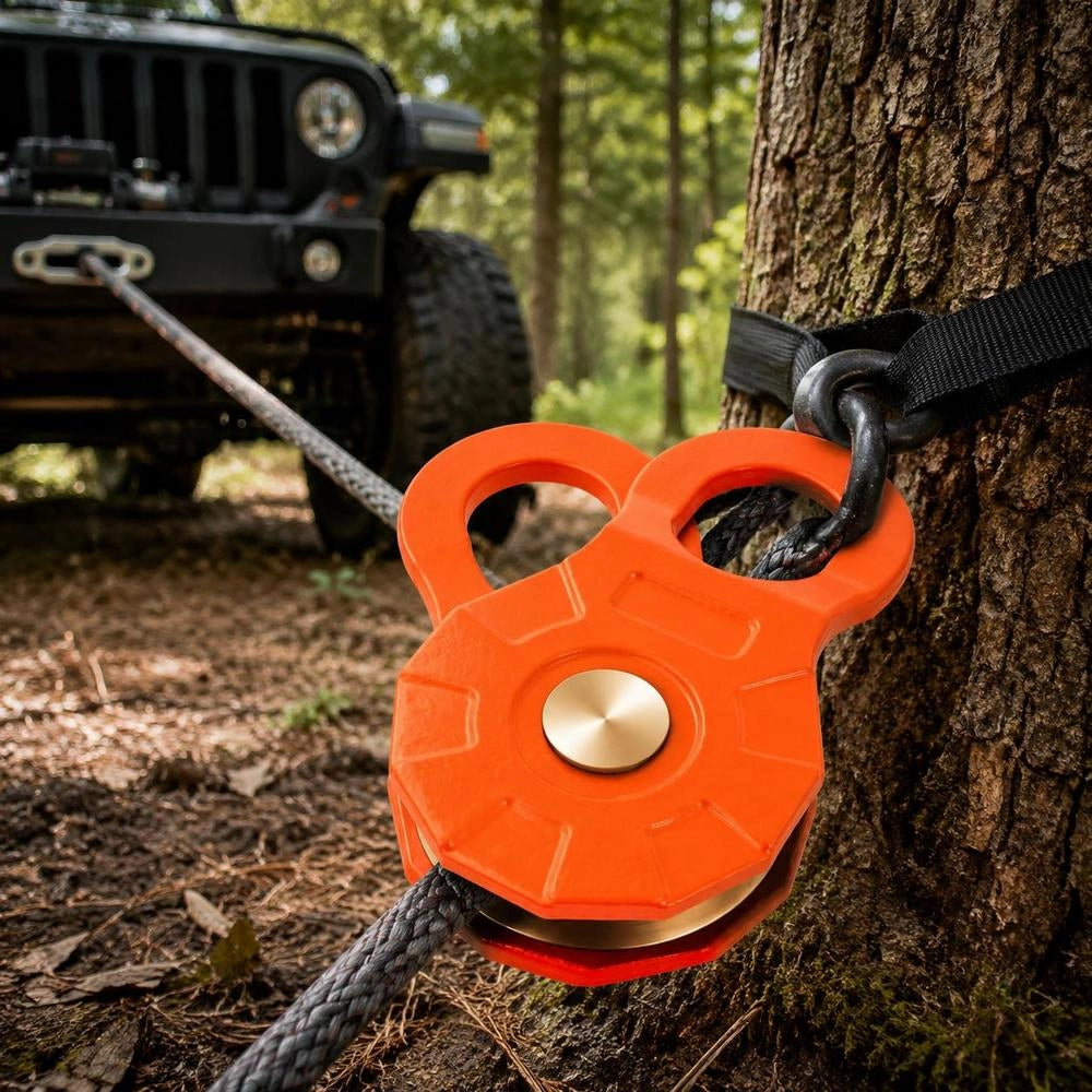 30T Pulley For Winch, Block And Tackle System, Forestry Winch, Lifting Pulley, Rope Pulley, Off-road Recovery Equipment For Towing And Recovery On Trucks, Tractors, Off-road Vehicles & UTVs