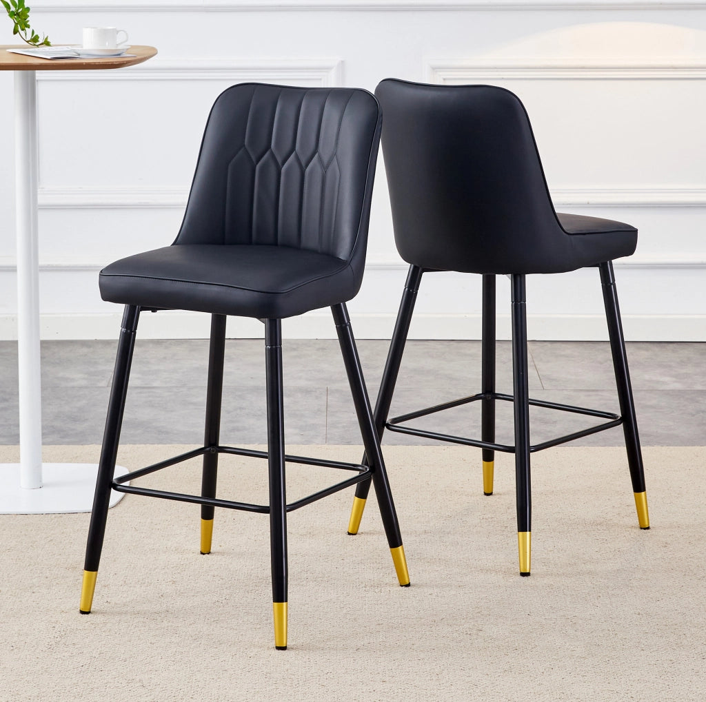 SGABELLI ALTI Set da 2 pezzi 100 cm PU nero e metallo