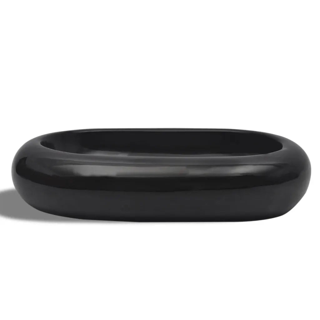 Lavandino da Bagno-Lavabo-Lavello in ceramica ovale nero