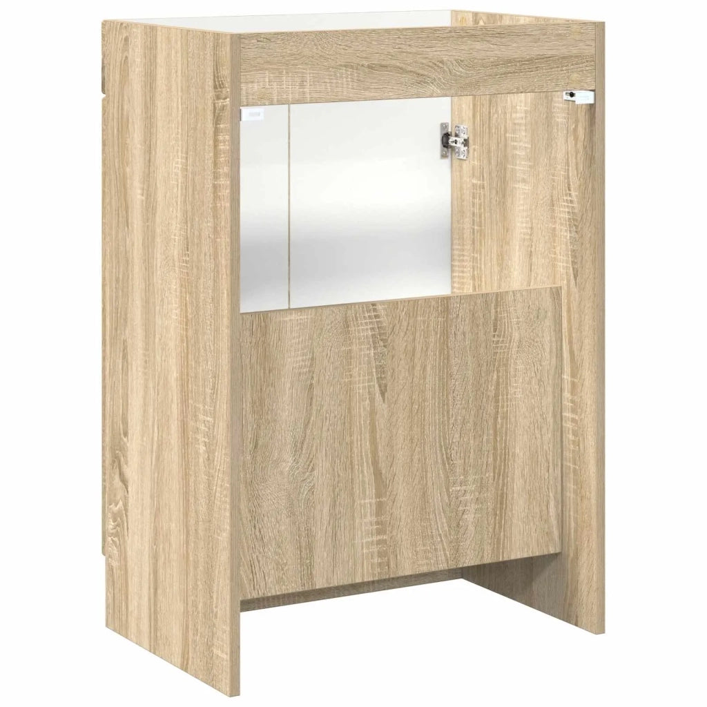 Armoire sous évier de salle de bain Chêne Sonoma