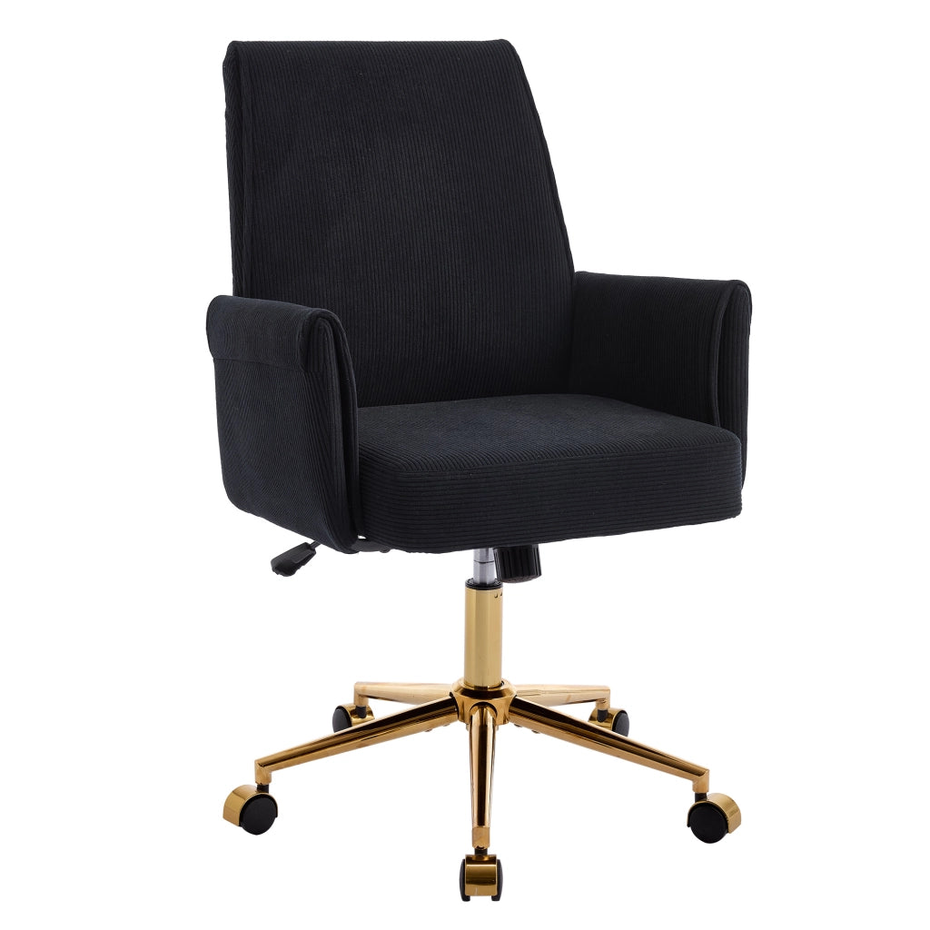 Sedia da ufficio nera 63x65x99 cm - altezza regolabile, schienale ergonomico