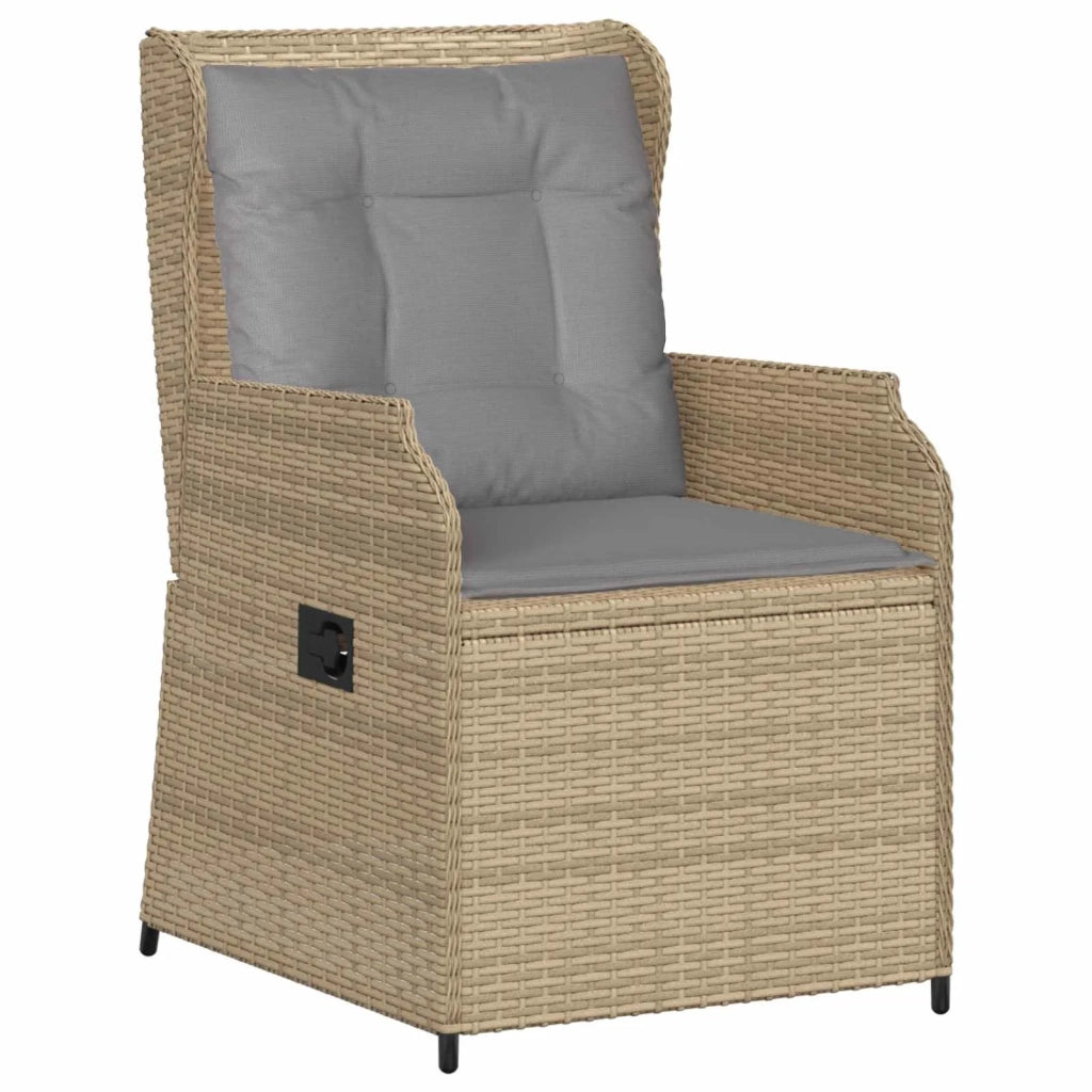 Panchina da giardino 2 pz Beige polyrattan 3394488