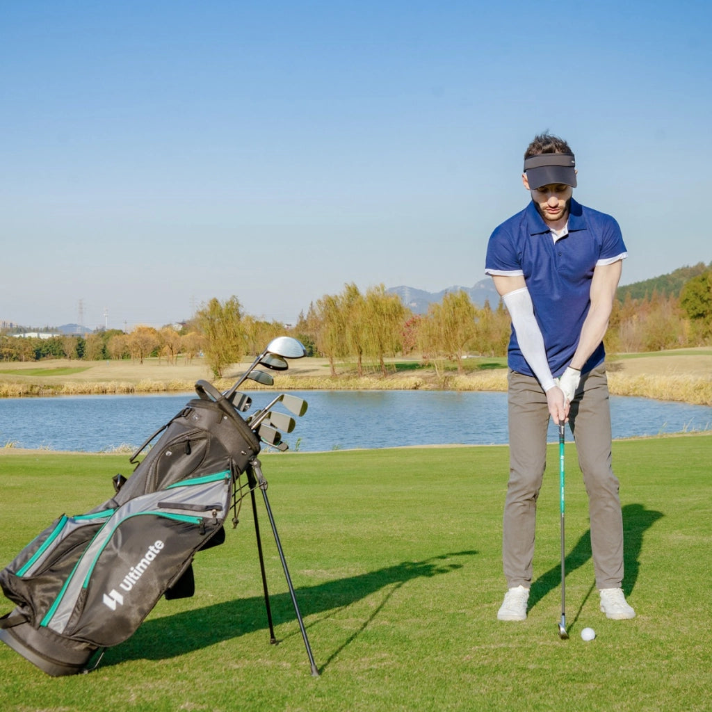 Set completo di mazze da golf per uomo, Set pacchetto mazze da golf con driver 1 da 460cc fairway 3 ibrido 5 Verde