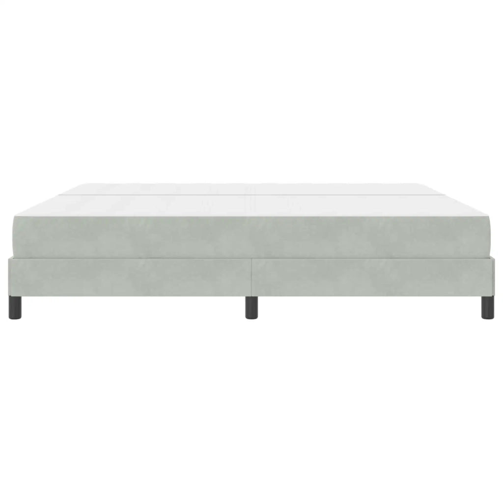 Letto a molle con materasso Grigio chiaro 200 x 200 cm Tessuto