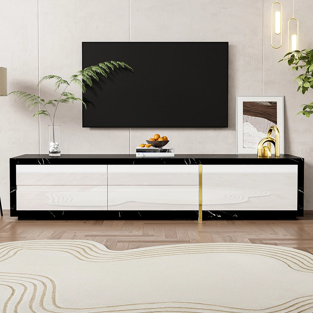 Mobile TV estensibile - Xylo - 140-260cm marmo nero