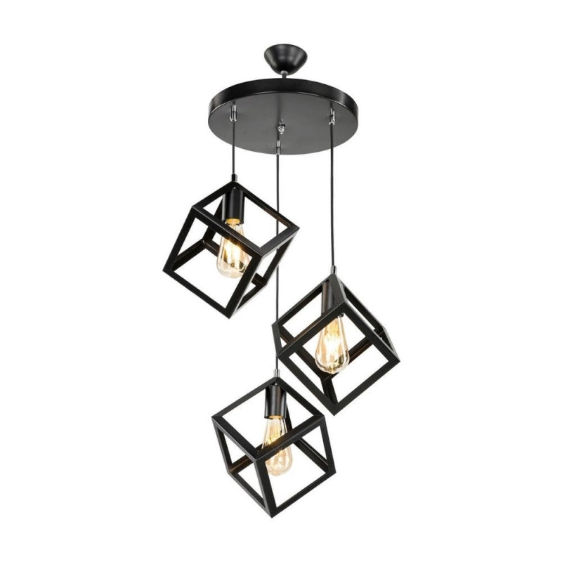 Lampada a sospensione Agatha MDL3790 3 cubi nero