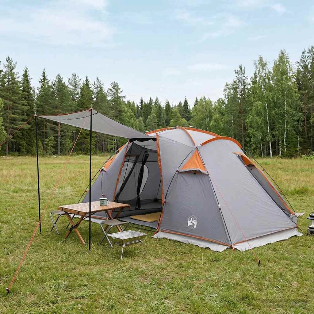 Tenda a tunnel Grigio e arancione 520 x 260 x 180 cm 42017405