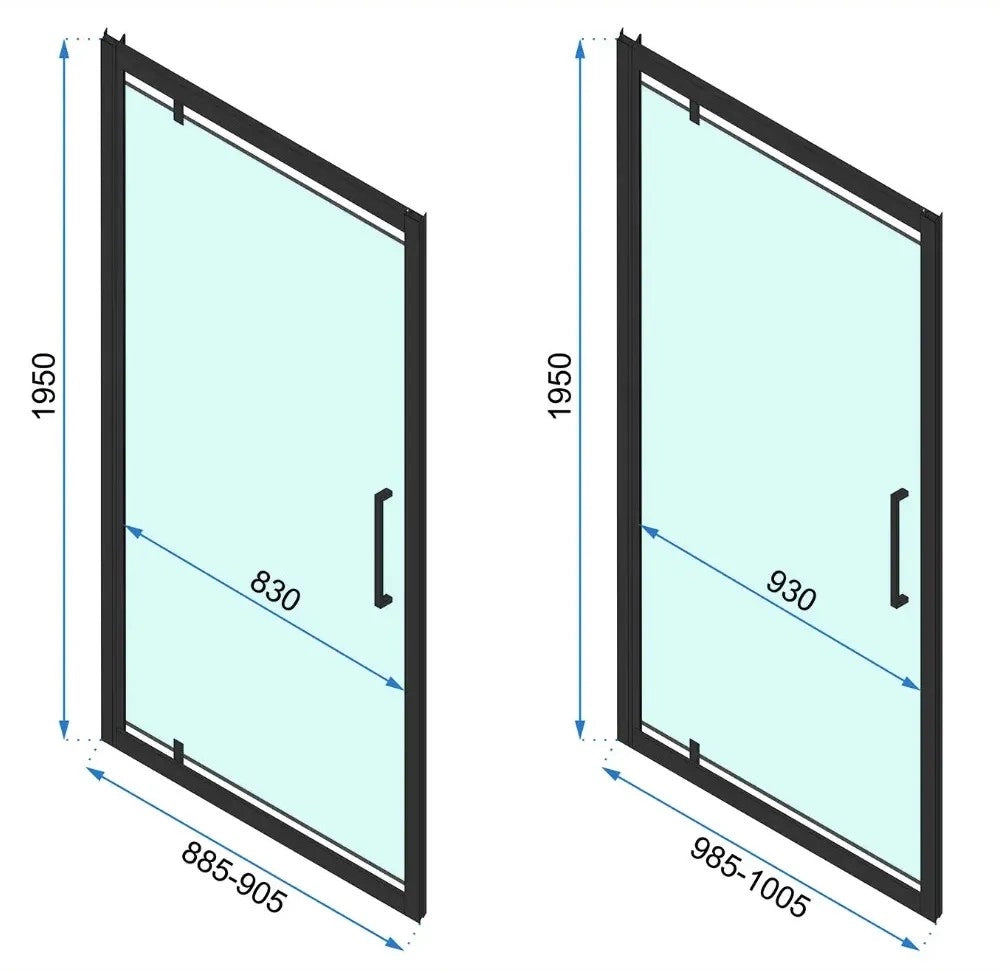 Cabina Doccia Rea Rapid Swing Chrom 90x100