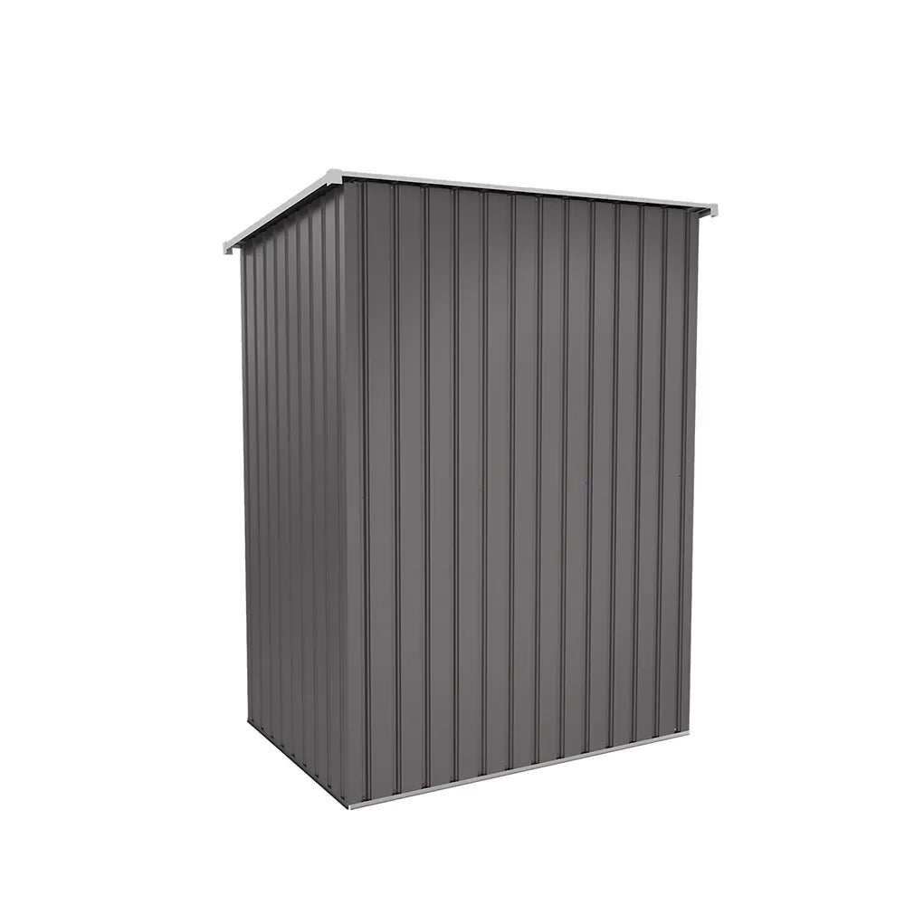 Casetta da giardino in acciaio zincato grigio 1,51x1,03xh1,96 m - 37,9kg- 1,55 metri quadri