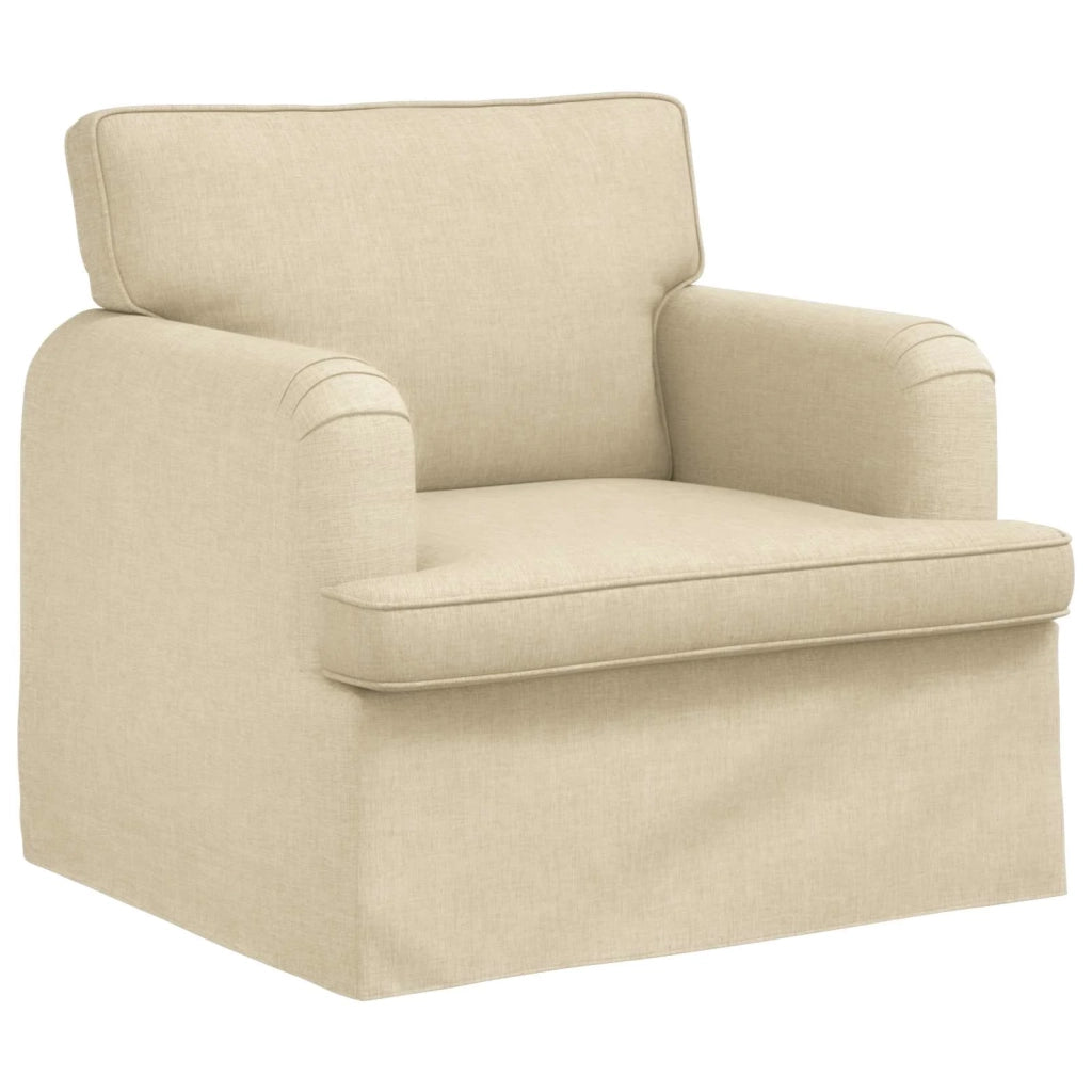 Set di divani 2 pcs Crema 162 x 80 x 85 cm Tessuto 3407565