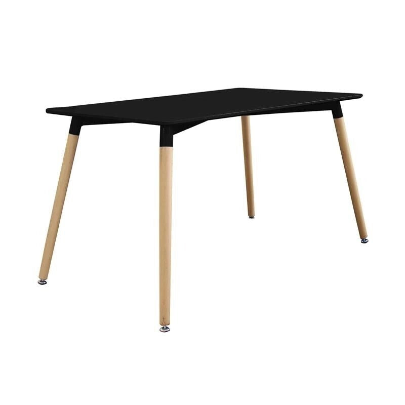 TAVOLO LIONE IN MDF E ABS 120 X 80 X H75 CM IN COLORE NERO