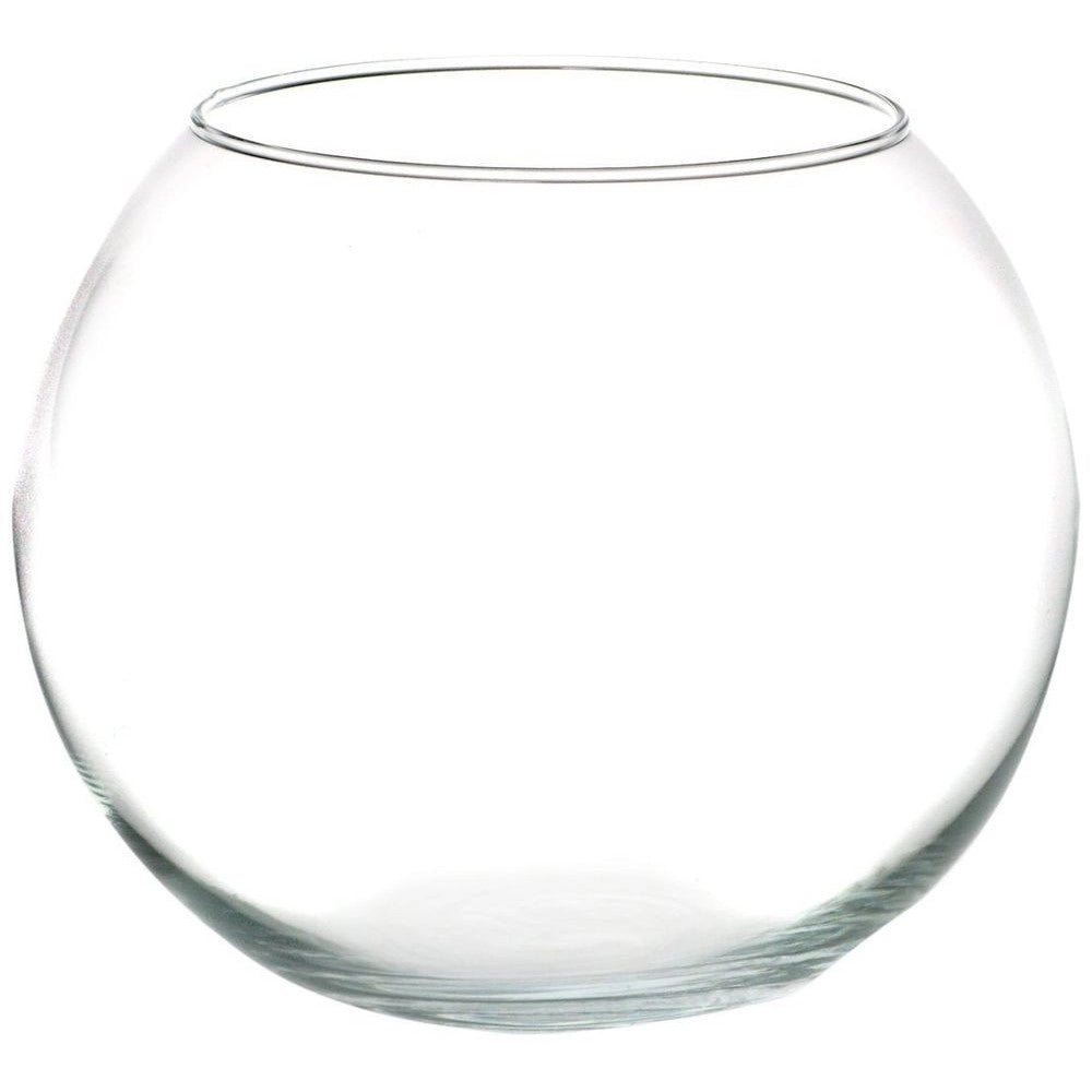 Trade Shop - Ampolla Boccia Per Pesci In Vetro 12 Cm Acquario Pesce Rosso Centrotavola -
