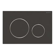 Placca di comando Geberit Sigma20 nero opaco e inserti lucidi