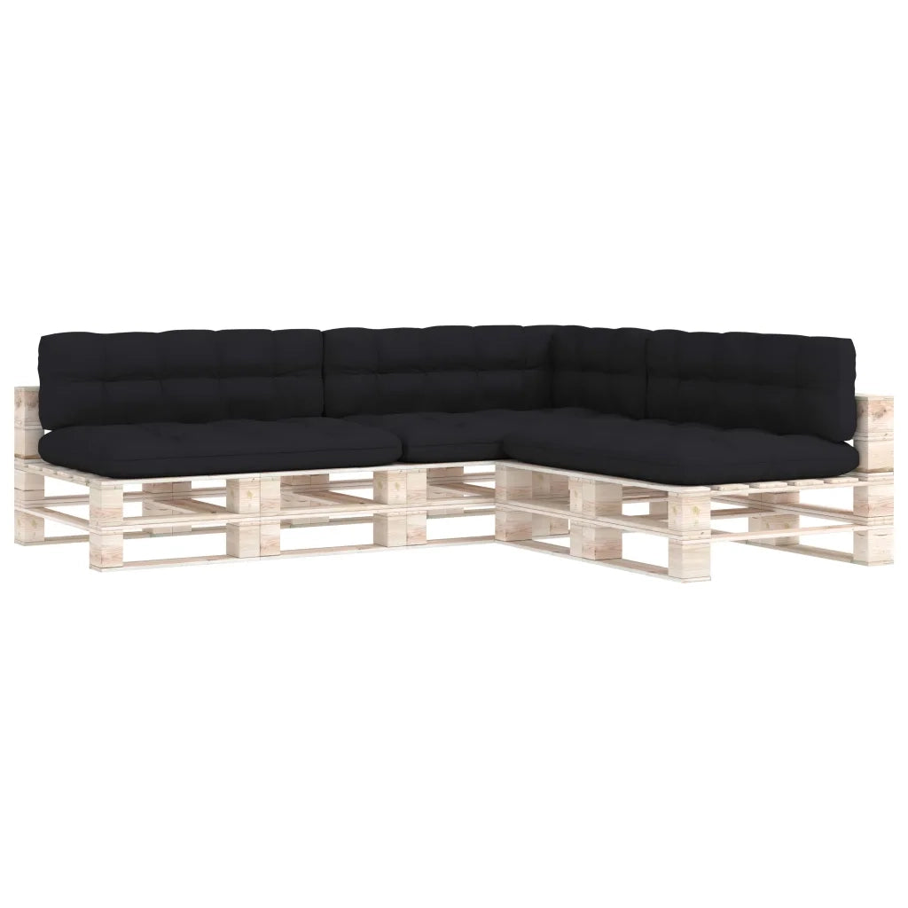 Cuscini per Divano su Pallet 7 pz Neri 314595