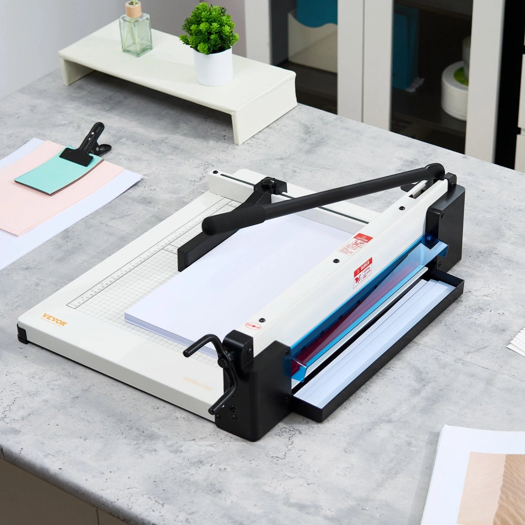 Taglierina per carta A3 STC430 in solido acciaio bianco, capacità 400 fogli 43,18 cm, robusta per ufficio e fai da te
