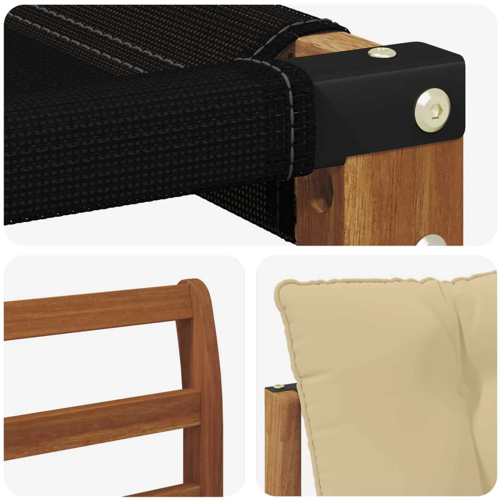 Set di divani da esterno con cuscino 6 pcs Naturale e Beige 3368836