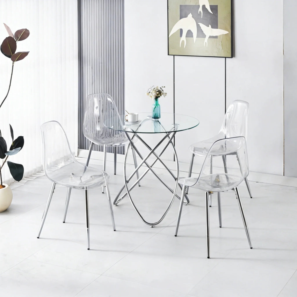 Set da pranzo 5 pezzi: 1 tavolo + 4 sedie