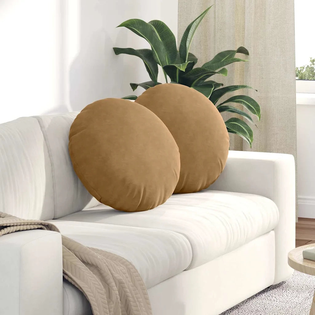 Cuscini per Seduta 2 pz | Cuscini per sedie Marrone ?50 x 19 cm Velluto