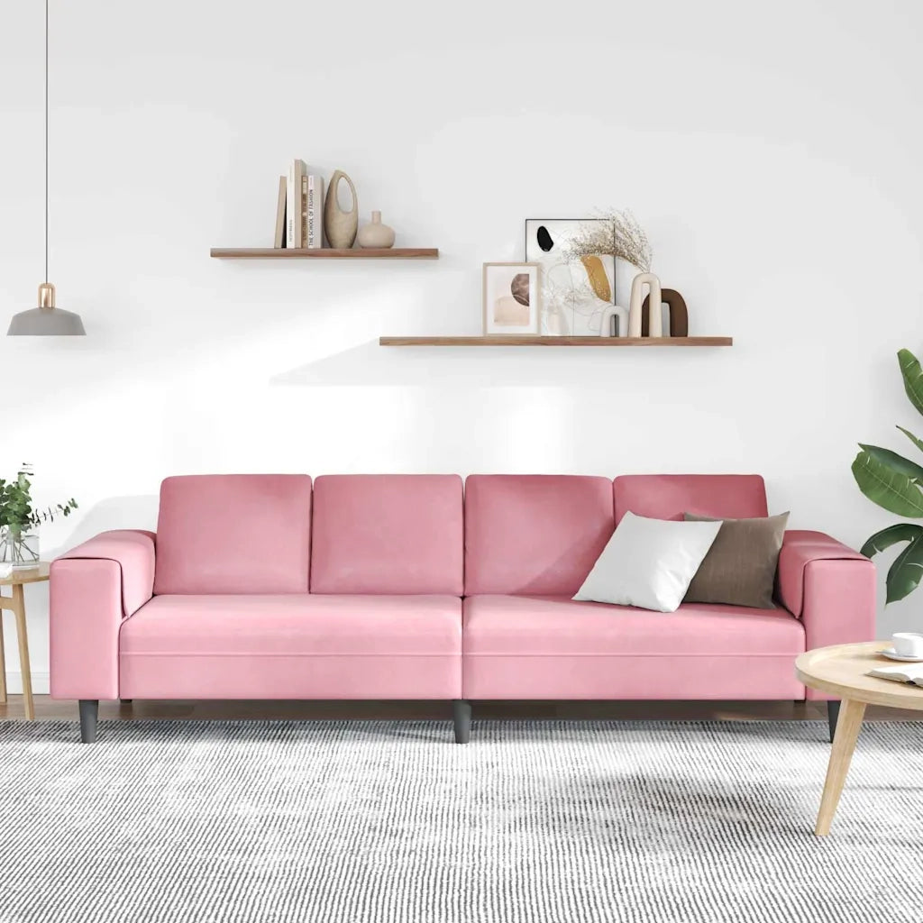 Divano per Soggiorno Rosa 250 x 77 x 76 cm 3335094