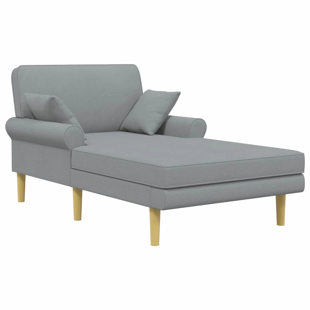 Chaise longue Grigio Chiaro Tessuto 42048081