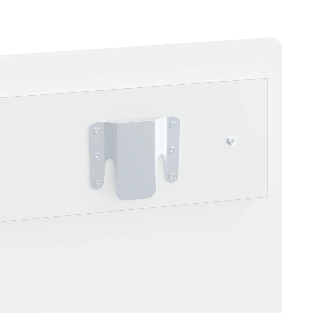 Testiera da Muro ALKMAAR Bianco Lucido Legno ingegnerizzato 896299