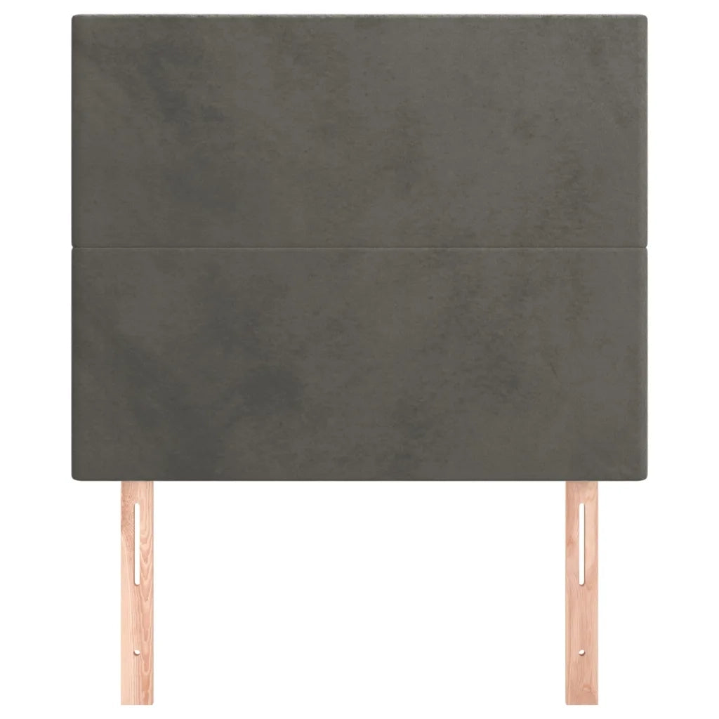 Testiera | Testata Grigio Scuro 80x5x118/128 cm Velluto