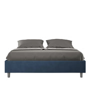 Letto Matrimoniale Large Sommier 170x200 cm con Rete e Contenitore Azelia Blu