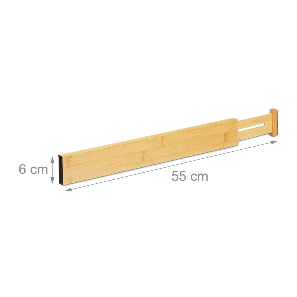 Set di 4 divisori per cassetto regolabili per cucina ufficio camera da letto 28 x 5 x 5 cm in plastica bianca 13_0007098
