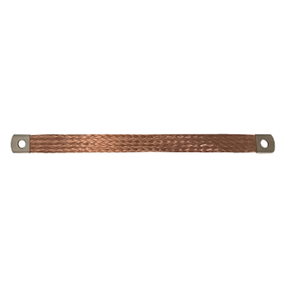 TRECCIA DI MASSA RAME ROSSO mm 350  - MADE IN ITALY