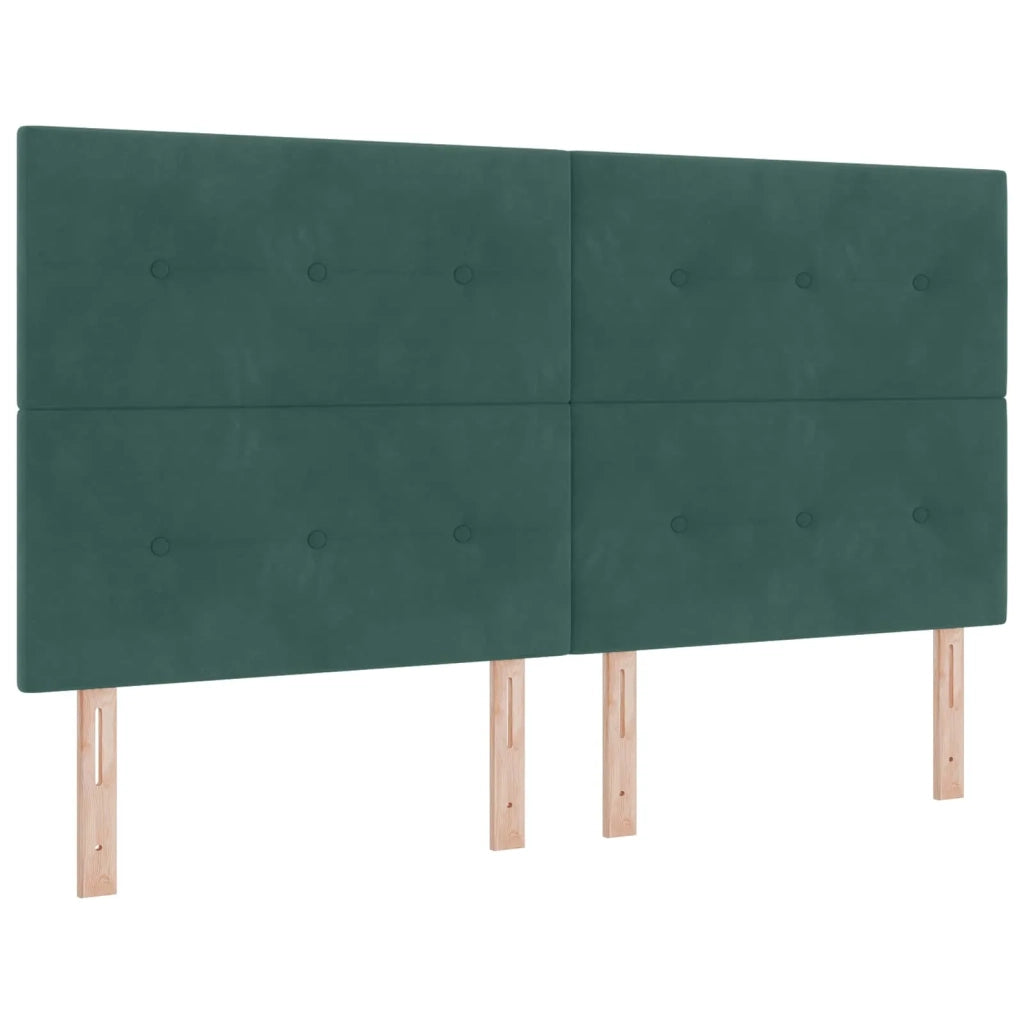 Testiera | Testata LED con strisce LED Verde 180 cm Velluto