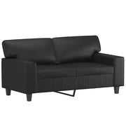 Divano | Divano da soggiorno | Sofa a 2 Posti Nero 120 cm in Similpelle
