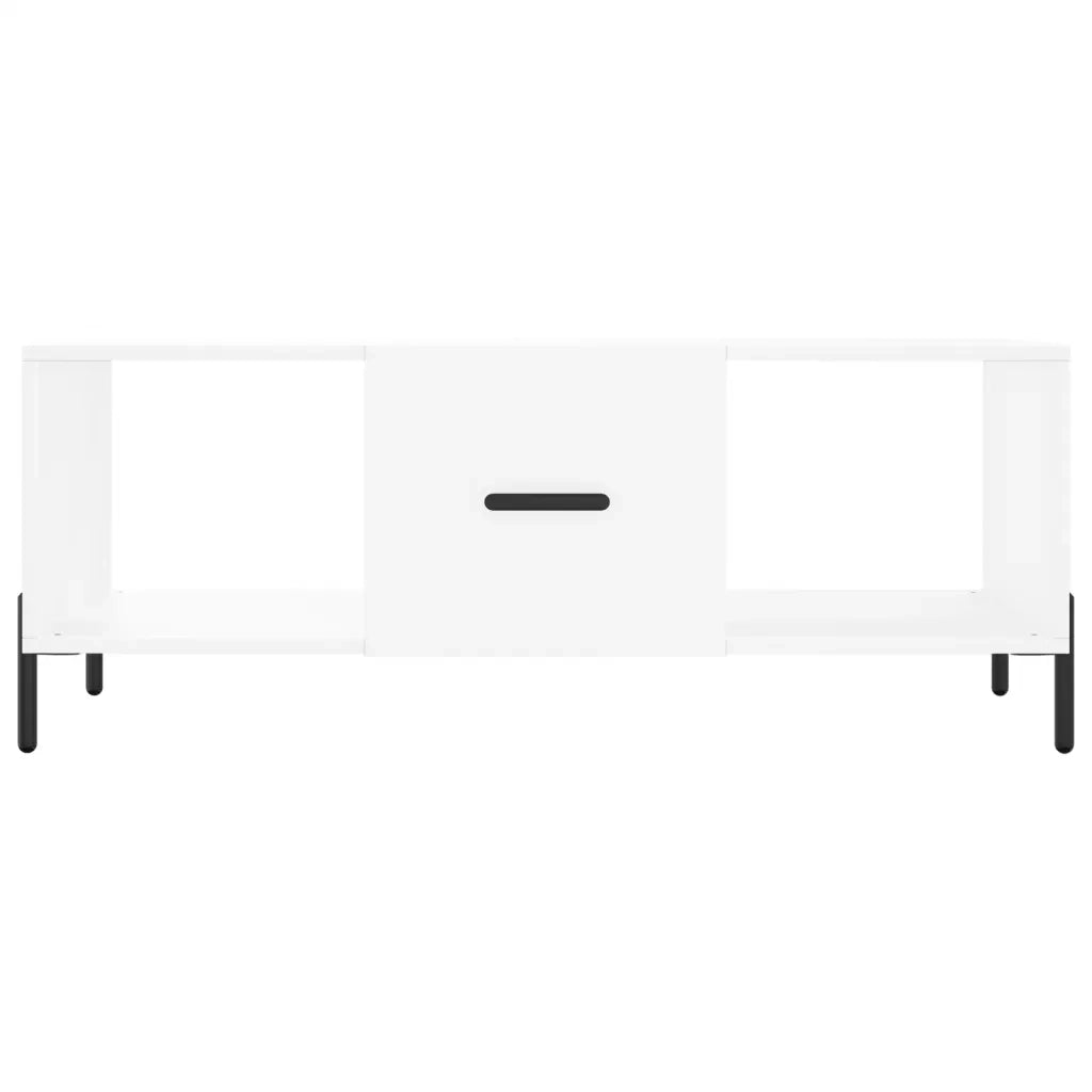 Tavolino da salotto | Tavolino da caff¨¨ | Tavolino da Soggiorno Bianco 102x50x40 cm in Legno Multistrato