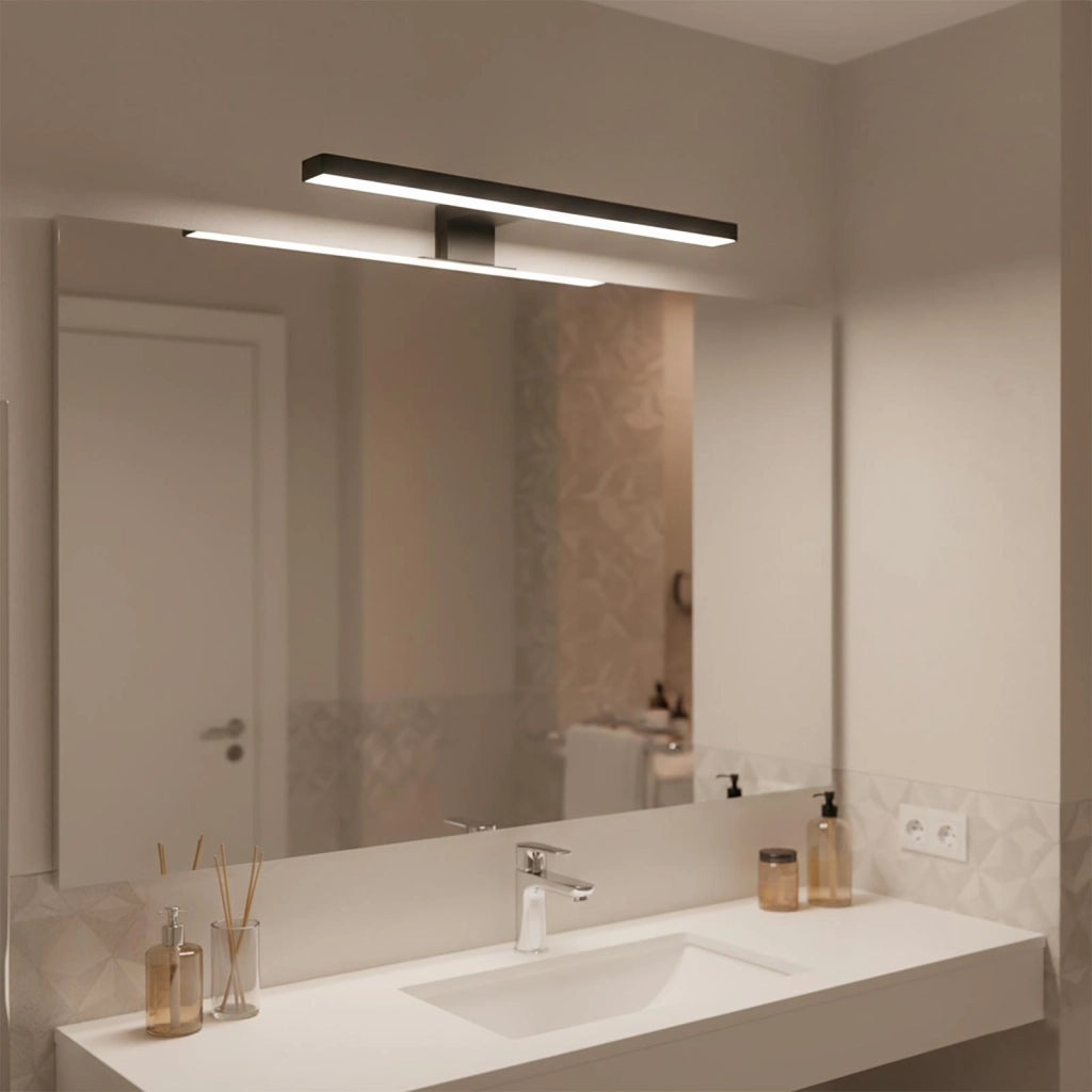 Applique da Specchio Nero IP44 LED 5W CCT 3 Temperature Luce Bagno Specchiera Quadri Lampada Moderna Parete 230V