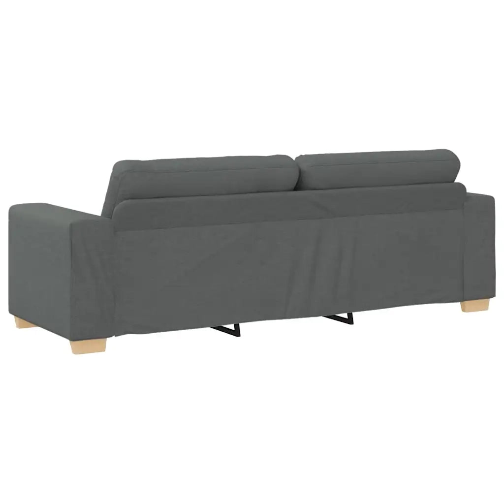 Set divano a 2 pz con Cuscini Tessuto Grigio Scuro 3324711