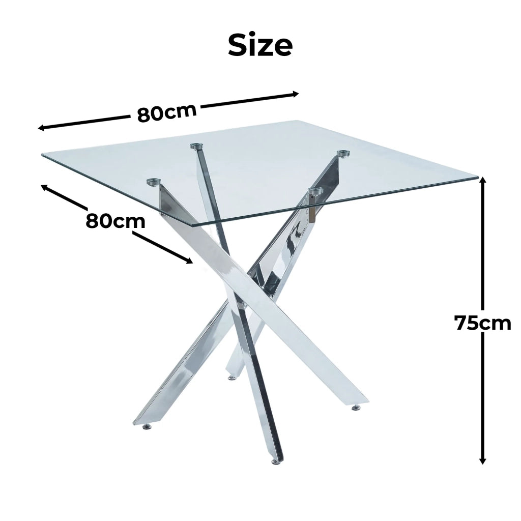 Set da pranzo 5 pezzi: 1 tavolo + 4 sedie