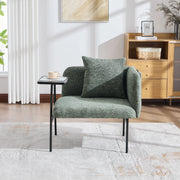 POLTRONA con tavolino laterale 86x72x71 cm Chenille Verde