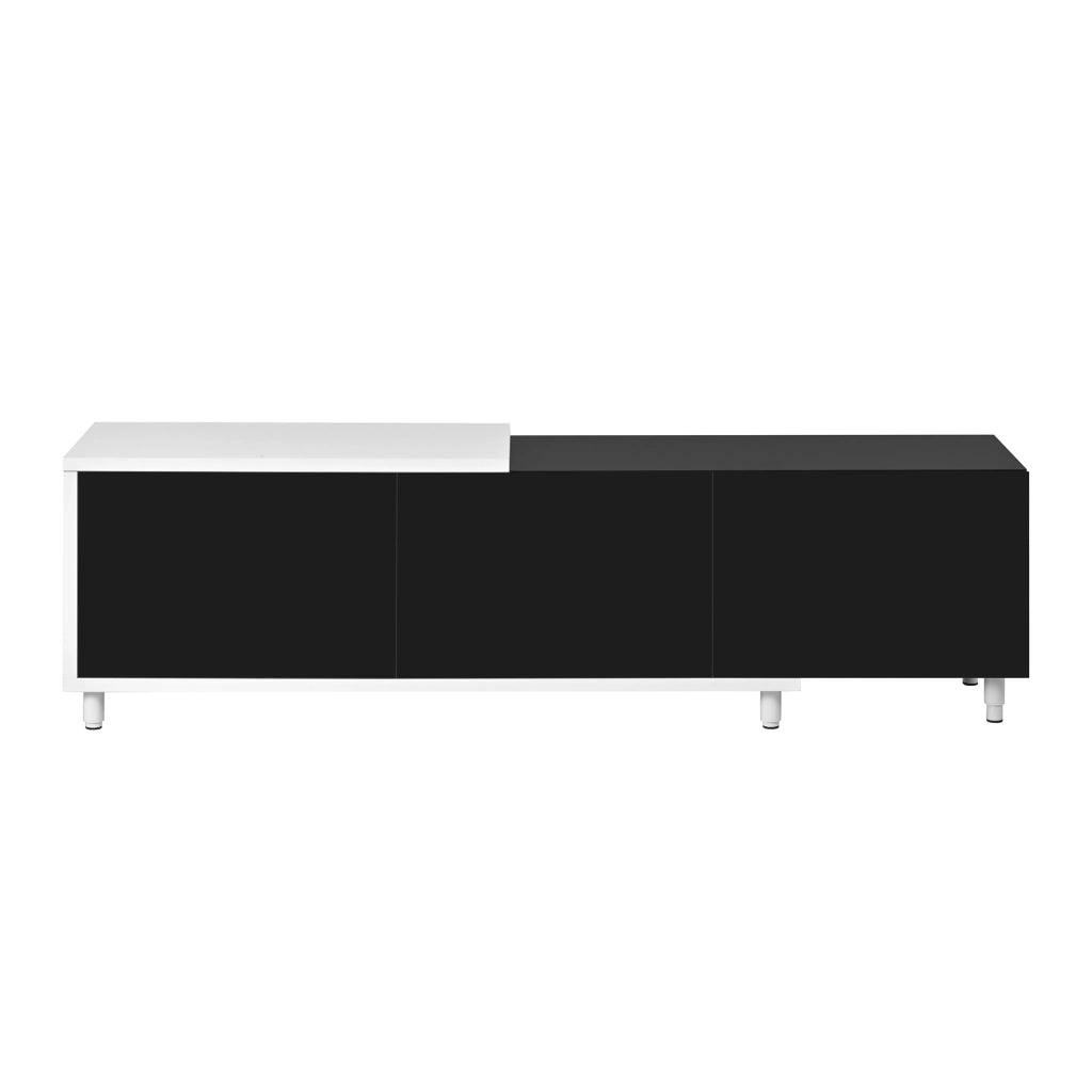 Mobile TV allungabile bianco e nero 258 cm