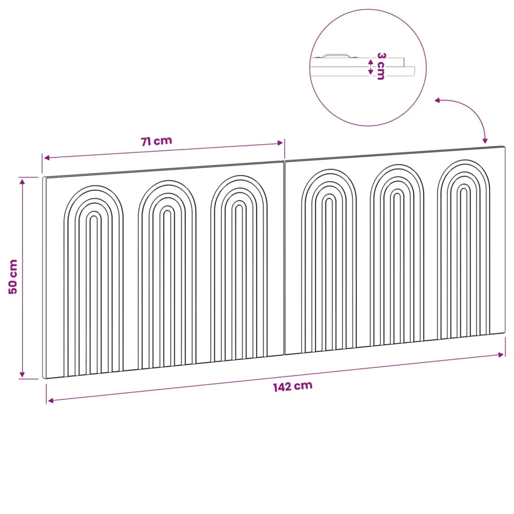 Testiera da Muro ALKMAAR Bianco Lucido Legno ingegnerizzato 896299